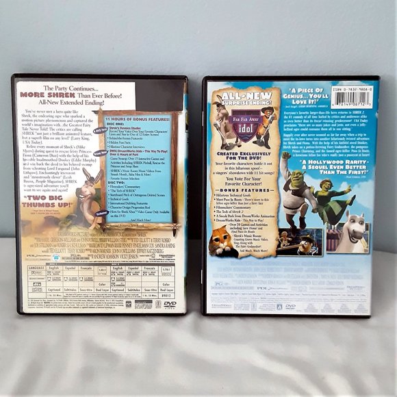 DreamWorks 2 DVD's Shrek Disc Special Edition & Shrek 2 Widescreen - Picture 5 of 9